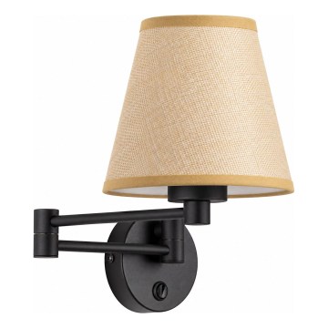 BRILAGI - Væglampe NUBILA 1xE27/15W/230V beige/sort