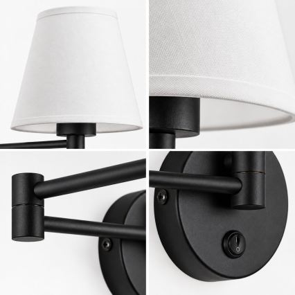 BRILAGI - Væglampe NUBILA 1xE27/15W/230V hvid/sort