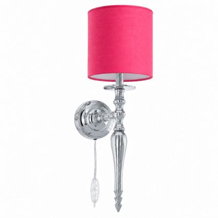 BRILAGI - Væglampe NUBILA 1xE27/60W/230V blank krom/rosa