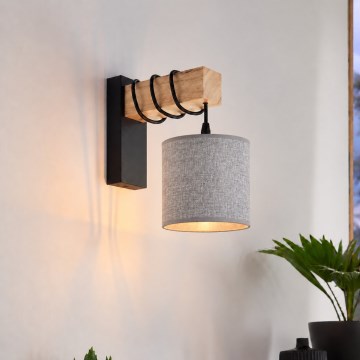 BRILAGI - Væglampe NUBILA 1xE27/60W/230V brun/sort/grå