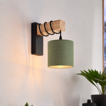 BRILAGI - Væglampe NUBILA 1xE27/60W/230V brun/sort/grøn