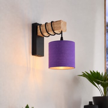 BRILAGI - Væglampe NUBILA 1xE27/60W/230V brun/sort/lilla