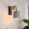 BRILAGI - Væglampe NUBILA 1xE27/60W/230V brun/sort/lysegrå