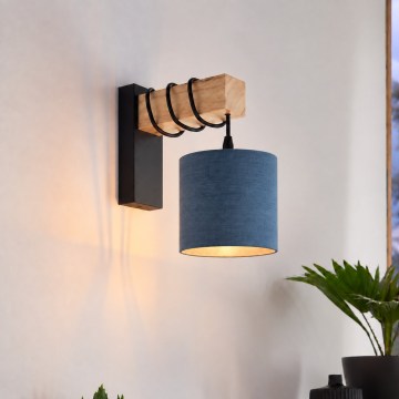 BRILAGI - Væglampe NUBILA 1xE27/60W/230V brun/sort/mørkeblå