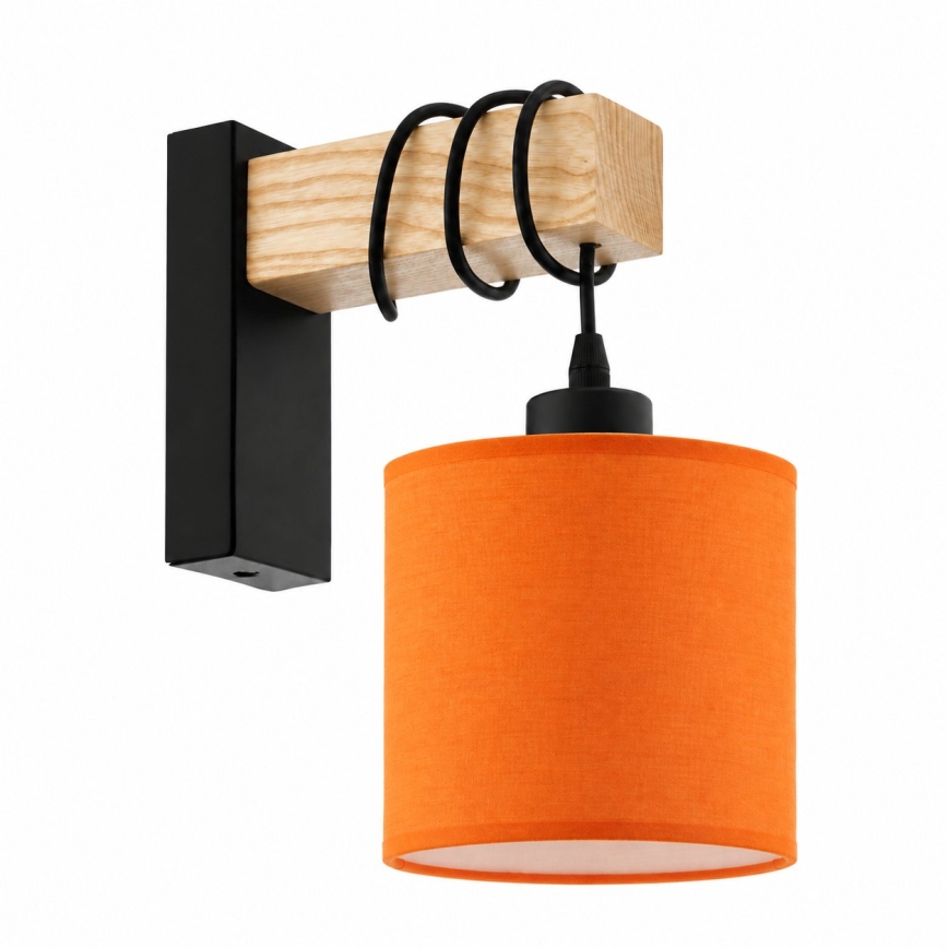 BRILAGI - Væglampe NUBILA 1xE27/60W/230V brun/sort/orange