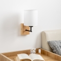 Brilagi - Væglampe NUBILA WOOD 1xE27/25W/230V eg/hvid