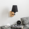 Brilagi - Væglampe NUBILA WOOD 1xE27/25W/230V eg/sort
