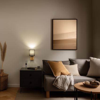 Brilagi - Væglampe NUBILA WOOD 1xE27/25W/230V eg/sort