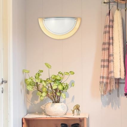 Brilagi - Væglampe ORBIS 1xE27/60W/230V 30 cm, fyrretræ