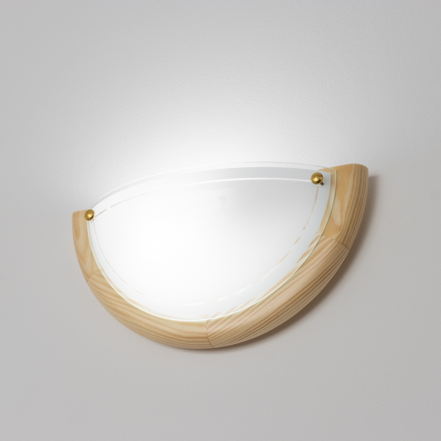 Brilagi - Væglampe ORBIS 1xE27/60W/230V 30 cm, fyrretræ