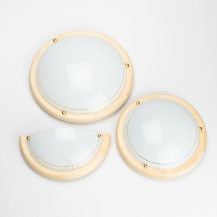 Brilagi - Væglampe ORBIS 1xE27/60W/230V 30 cm, fyrretræ