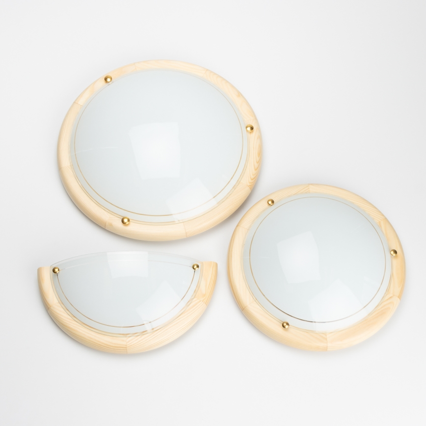 Brilagi - Væglampe ORBIS 1xE27/60W/230V 30 cm, fyrretræ