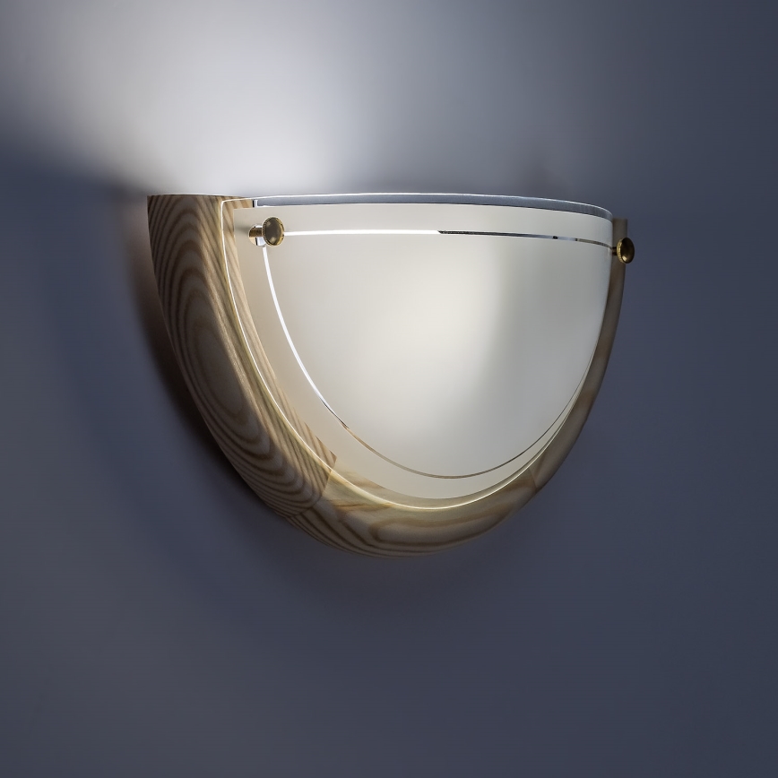 Brilagi - Væglampe ORBIS 1xE27/60W/230V 30 cm, fyrretræ