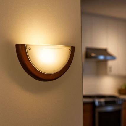 Brilagi - Væglampe ORBIS 1xE27/60W/230V 30 cm fyrretræ