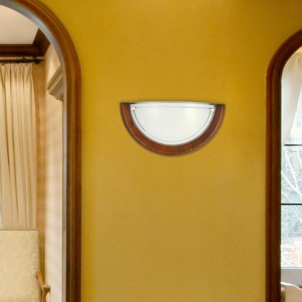 Brilagi - Væglampe ORBIS 1xE27/60W/230V 30 cm fyrretræ