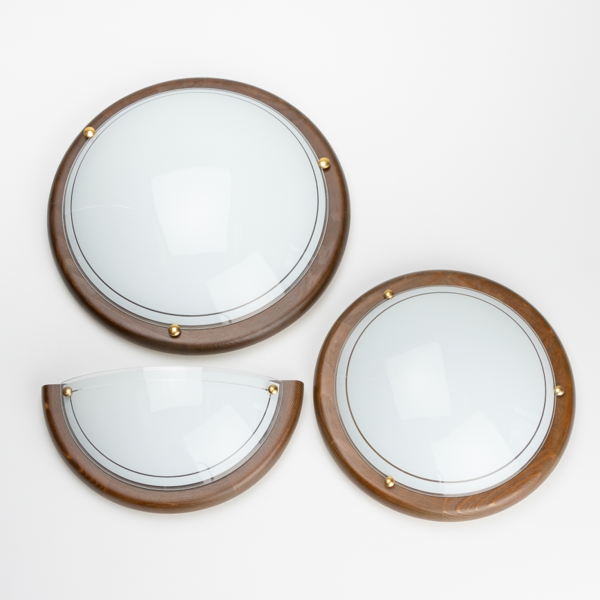 Brilagi - Væglampe ORBIS 1xE27/60W/230V 30 cm fyrretræ