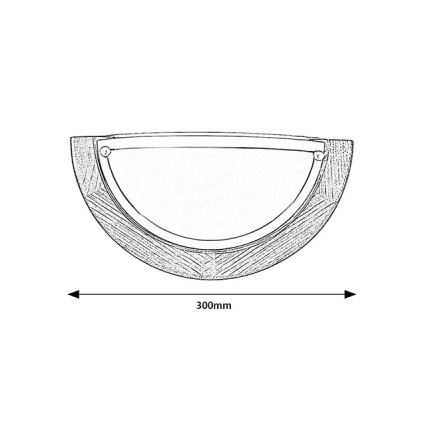 Brilagi - Væglampe ORBIS 1xE27/60W/230V 30 cm fyrretræ