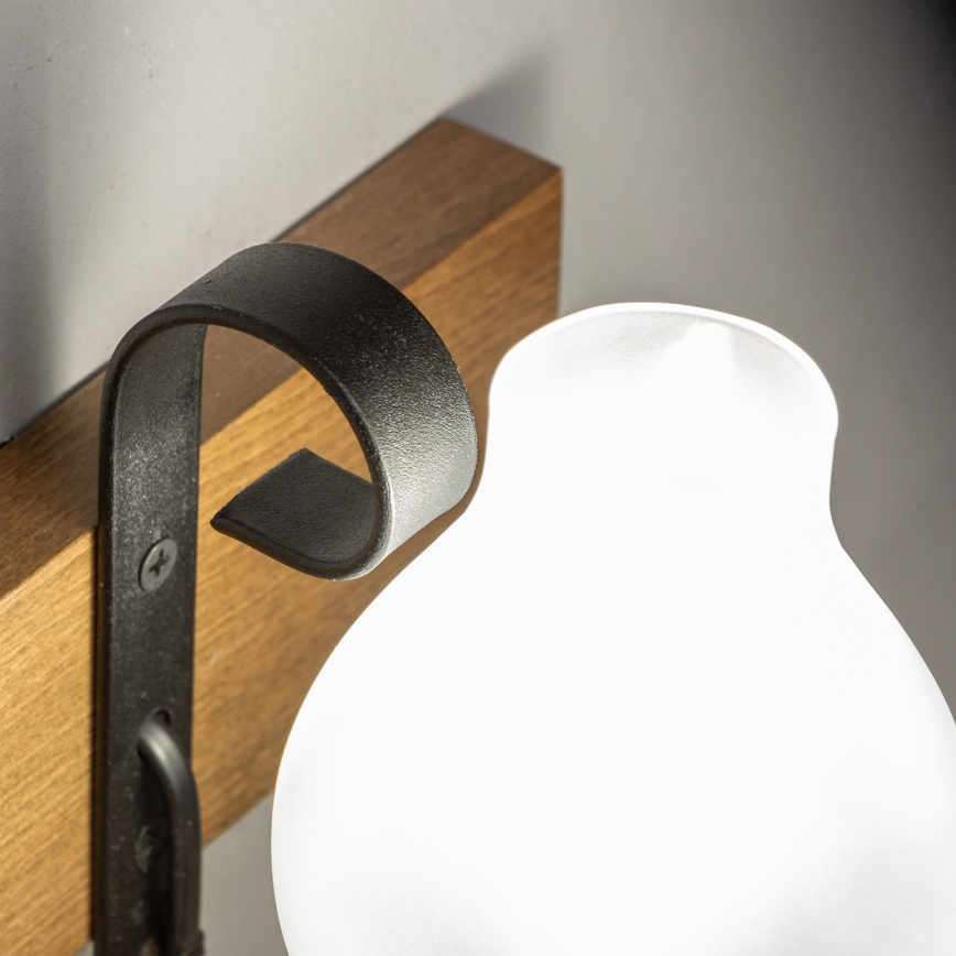 Brilagi - Væglampe QUEEN 1xE14/40W/230V bøg/valnød