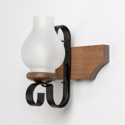 Brilagi - Væglampe QUEEN 1xE14/40W/230V bøg/valnød