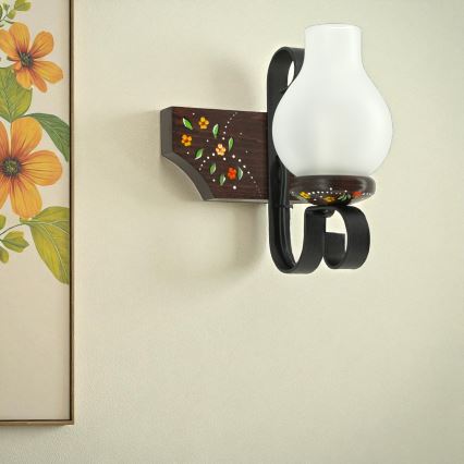 Brilagi - Væglampe QUEEN 1xE14/40W/230V bøg/wenge