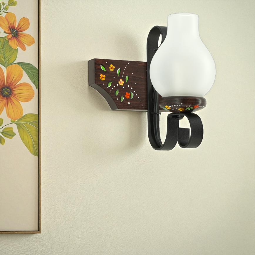 Brilagi - Væglampe QUEEN 1xE14/40W/230V bøg/wenge