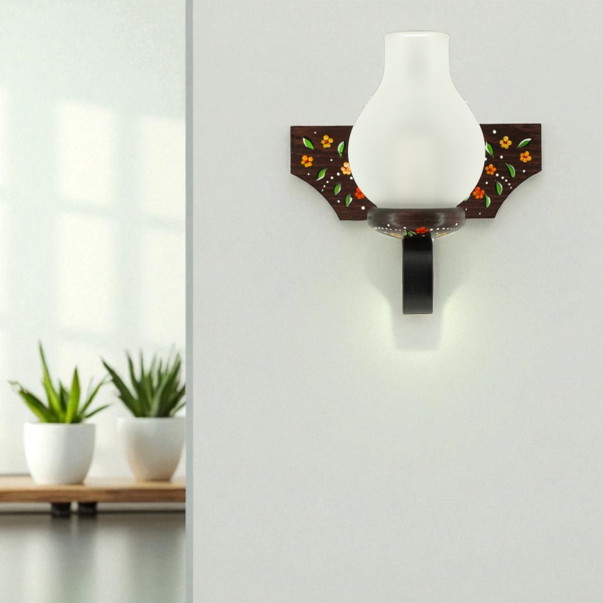 Brilagi - Væglampe QUEEN 1xE14/40W/230V bøg/wenge