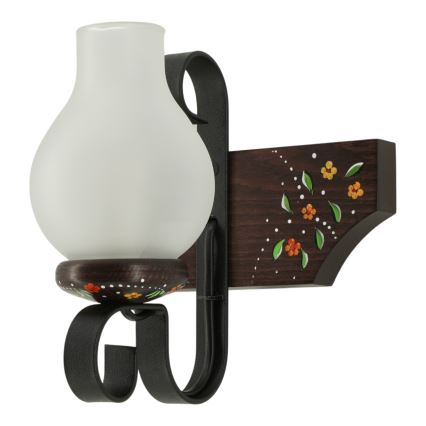 Brilagi - Væglampe QUEEN 1xE14/40W/230V bøg/wenge