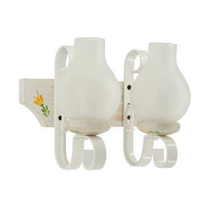 Brilagi - Væglampe QUEEN 2xE14/40W/230V bøg/creme