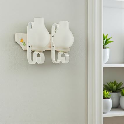 Brilagi - Væglampe QUEEN 2xE14/40W/230V bøg/creme