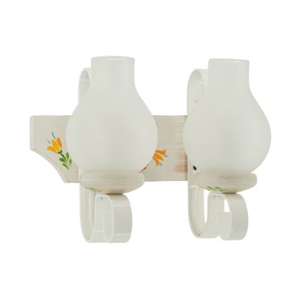 Brilagi - Væglampe QUEEN 2xE14/40W/230V bøg/creme