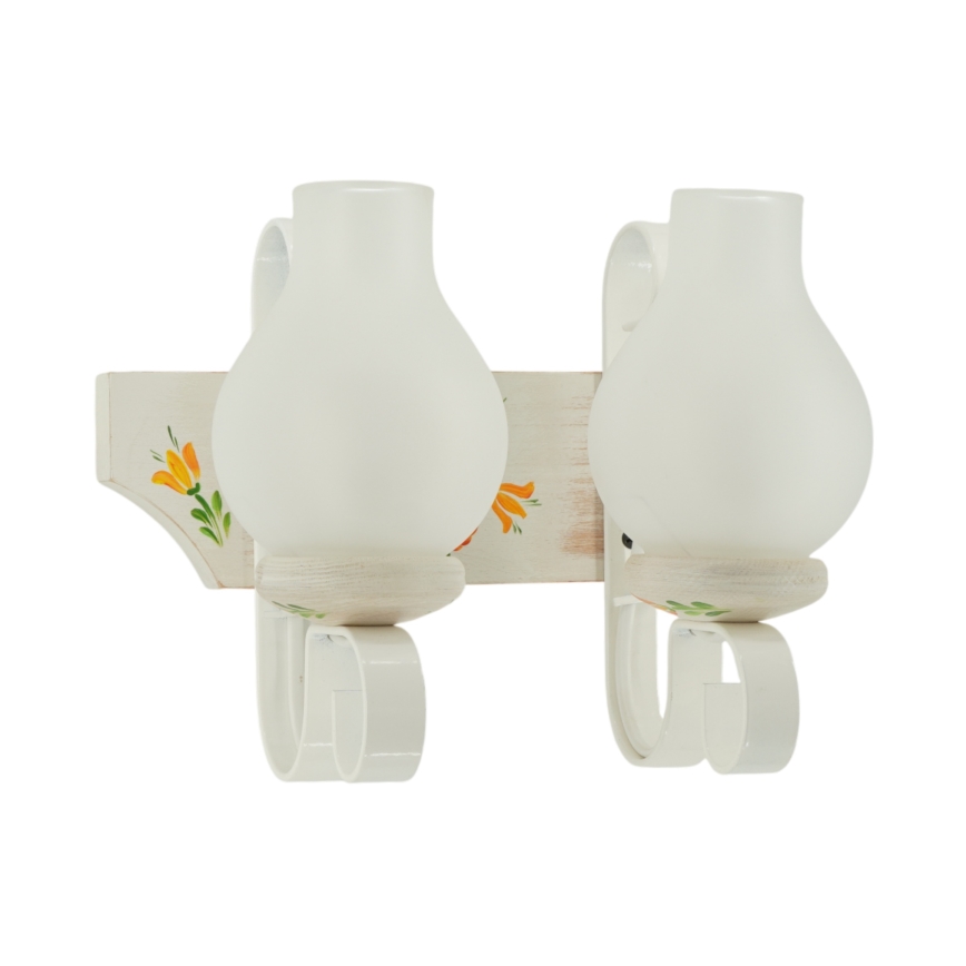 Brilagi - Væglampe QUEEN 2xE14/40W/230V bøg/creme