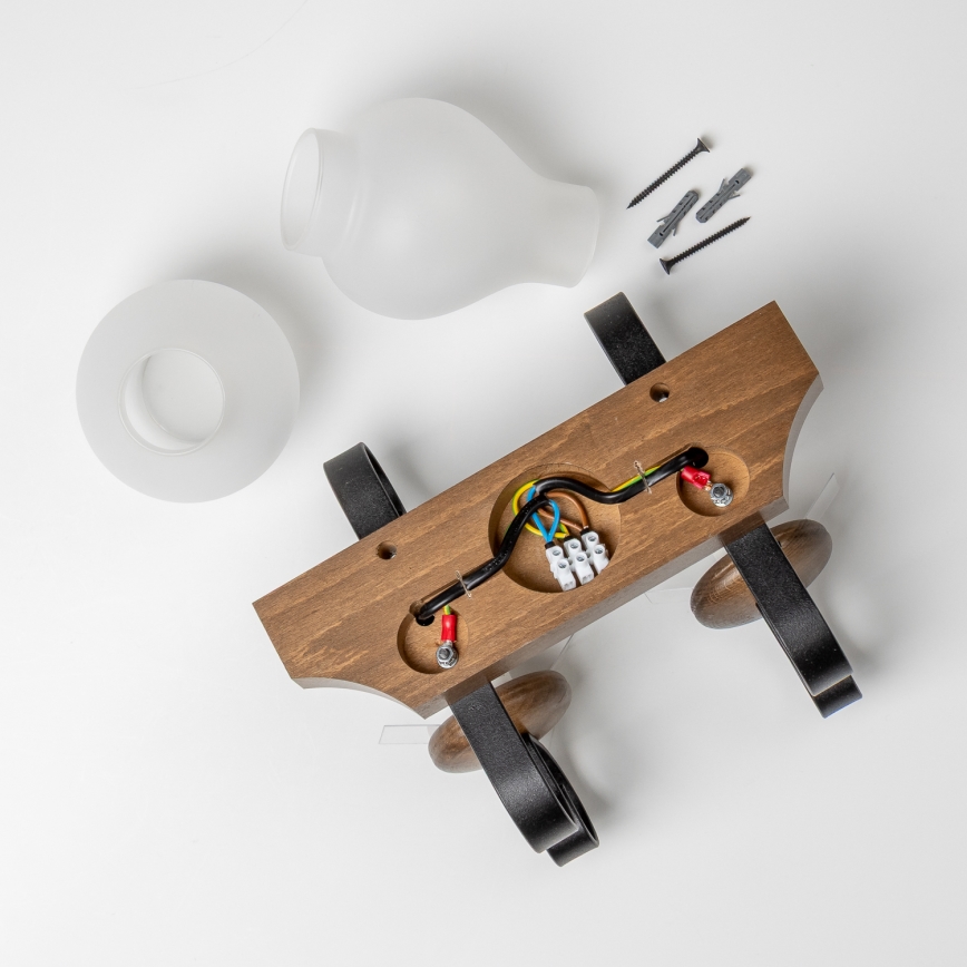 Brilagi - Væglampe QUEEN 2xE14/40W/230V bøg/valnød