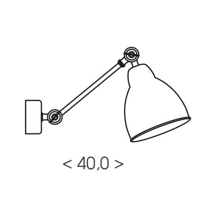 Brilagi - Væglampe QUILL 1xE27/40W/230V 40 cm hvid