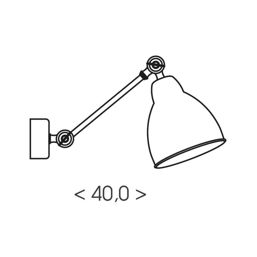 Brilagi - Væglampe QUILL 1xE27/40W/230V 40 cm hvid