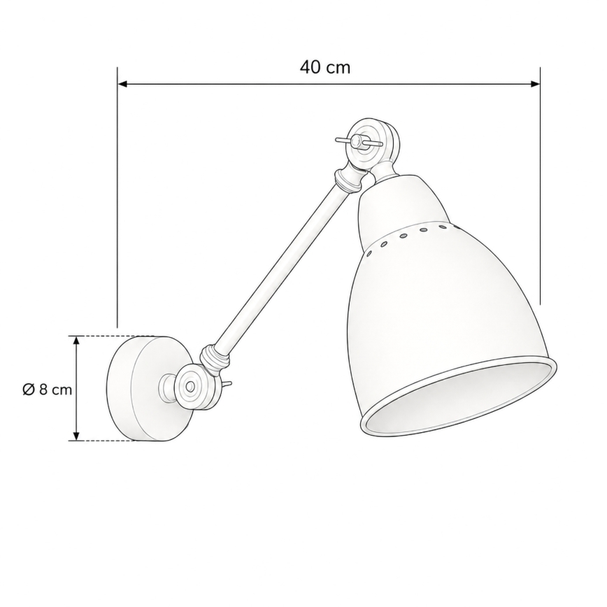 BRILAGI - Væglampe QUILL 1xE27/40W/230V 40 cm sort