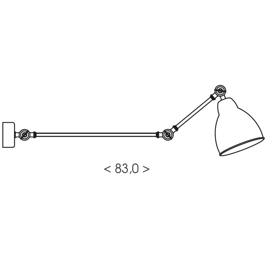 Brilagi - Væglampe QUILL 1xE27/40W/230V 83 cm hvid