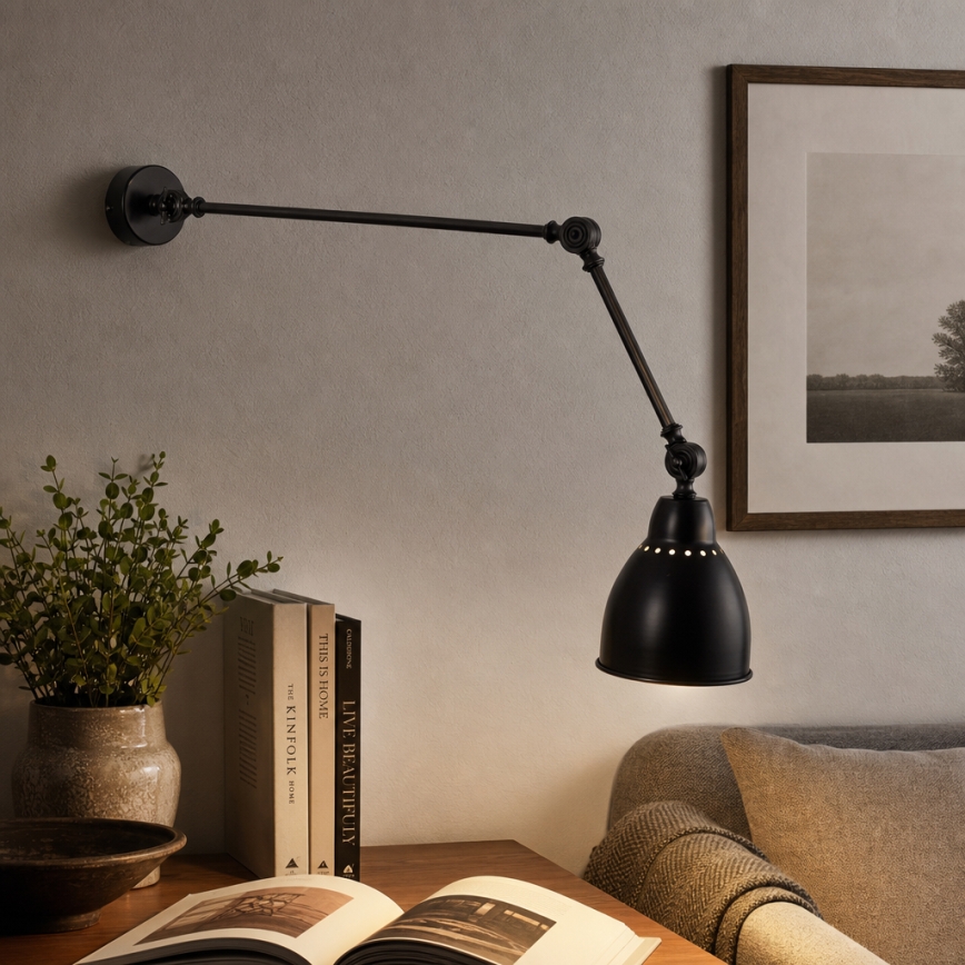 Brilagi - Væglampe QUILL 1xE27/40W/230V 83 cm sort