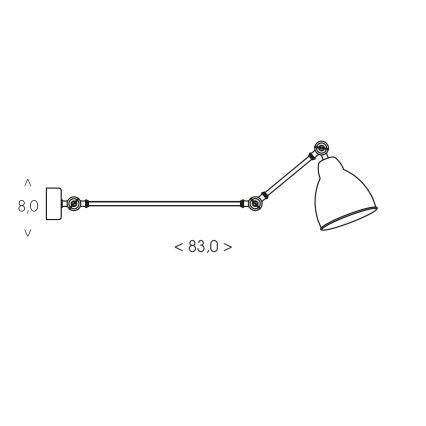 Brilagi - Væglampe QUILL 1xE27/40W/230V 83 cm sort