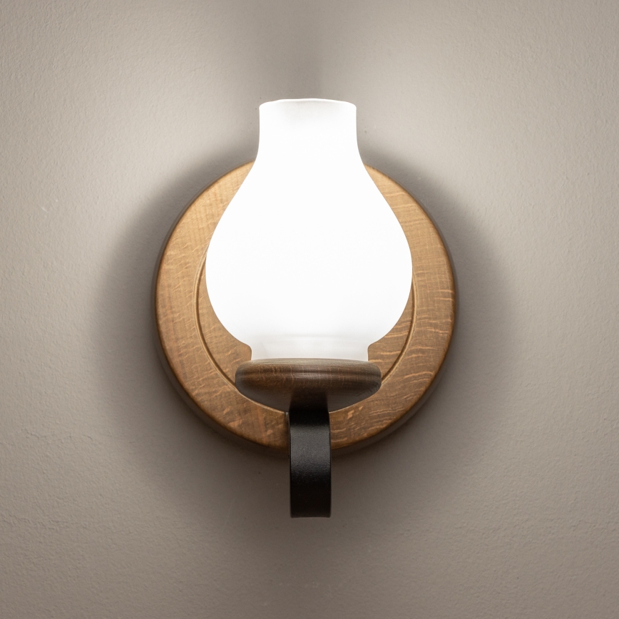 Brilagi - Væglampe ROATA APLICA 1xE14/40W/230V bøg/valnød