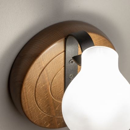 Brilagi - Væglampe ROATA APLICA 1xE14/40W/230V bøg/valnød