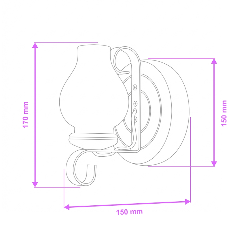 Brilagi - Væglampe ROATA APLICA 1xE14/40W/230V bøg/valnød