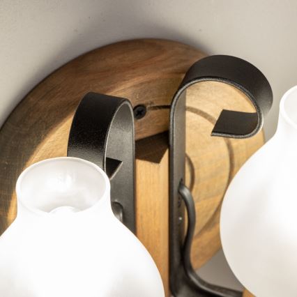 Brilagi - Væglampe ROATA APLICA 2xE14/40W/230V bøg