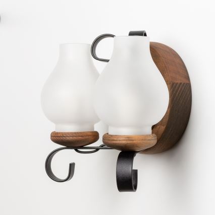 Brilagi - Væglampe ROATA APLICA 2xE14/40W/230V bøg