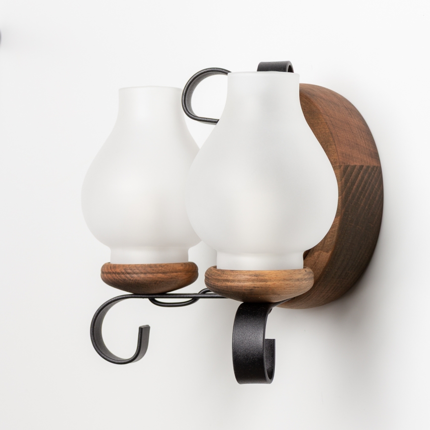 Brilagi - Væglampe ROATA APLICA 2xE14/40W/230V bøg