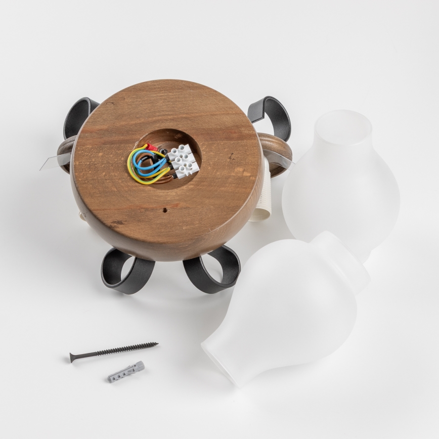 Brilagi - Væglampe ROATA APLICA 2xE14/40W/230V bøg/valnød