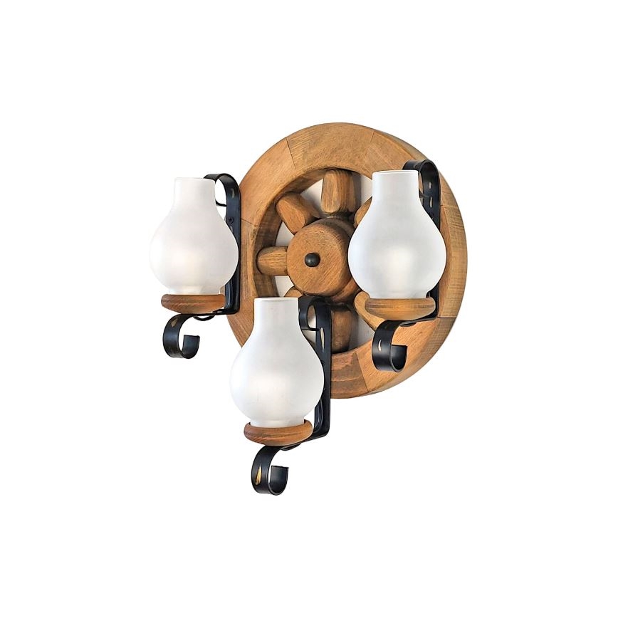 Brilagi - Væglampe ROATA APLICA 3xE14/40W/230V bøg