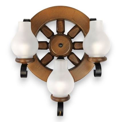 Brilagi - Væglampe ROATA APLICA 3xE14/40W/230V bøg/valnød