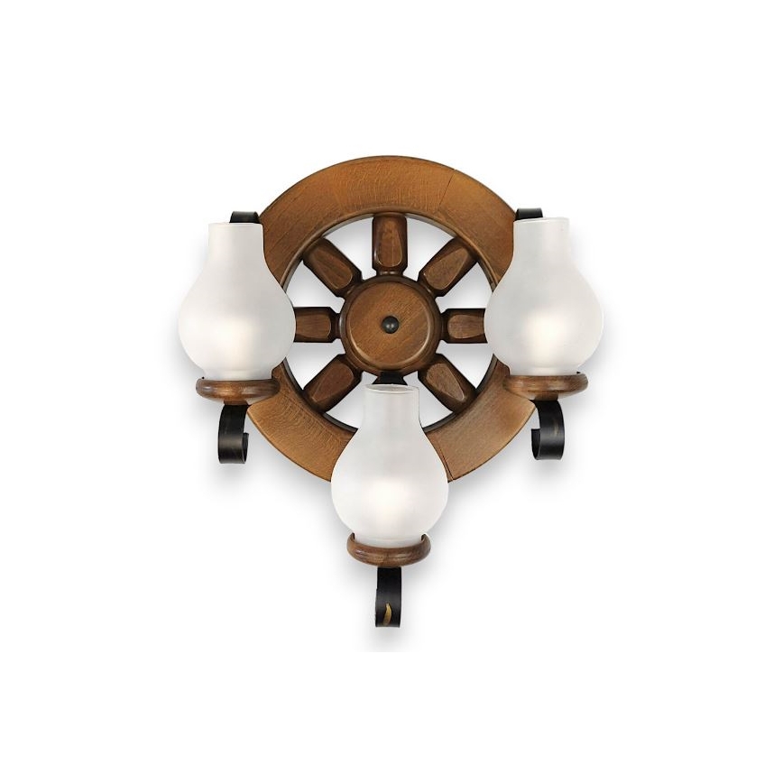 Brilagi - Væglampe ROATA APLICA 3xE14/40W/230V bøg/valnød