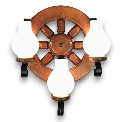 Brilagi - Væglampe ROATA APLICA 3xE14/40W/230V bøg/valnød