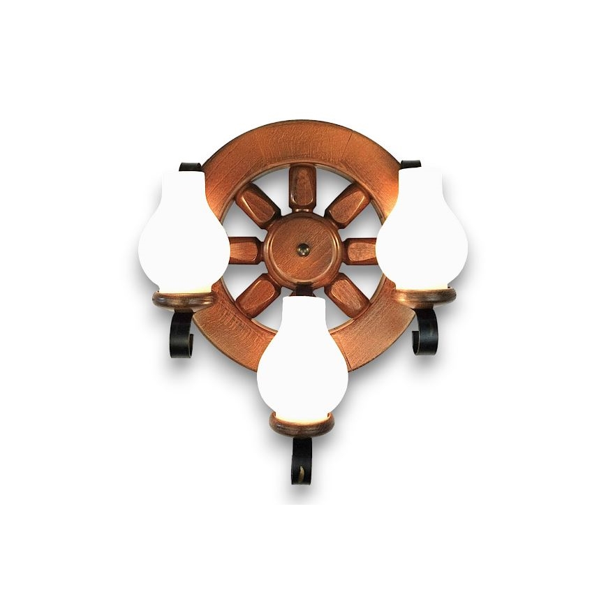 Brilagi - Væglampe ROATA APLICA 3xE14/40W/230V bøg/valnød